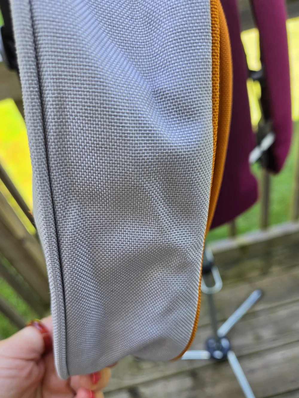 Gray & Orange Crumpler Aggott Crossbody Bag